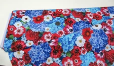 Timeless Treasures quilt-craft fabric PATRIOTIC BLOOMS usa 2 yds (cd-3268)