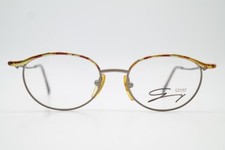 Vintage Glasses GENNY 610 Silver Gold Copper Oval Frame Eyeglasses