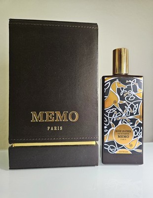 MEMO Irish Leather 75 ml EMPTY Bottle and Original Box with a MEMO Card, Genuine