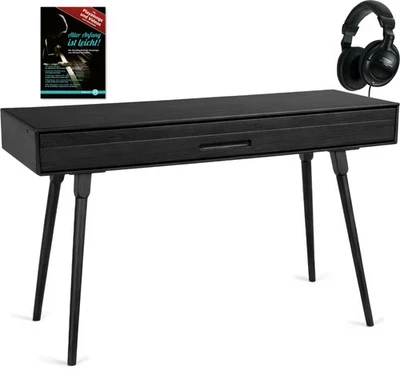 Set 88 Touches Clavier Table Piano Numerique 3 Pedales USB Midi Noir mat - Photo 1/4