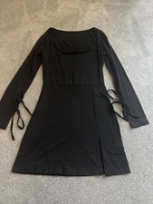 Shein Long Sleeve Mini Dress Black Size M