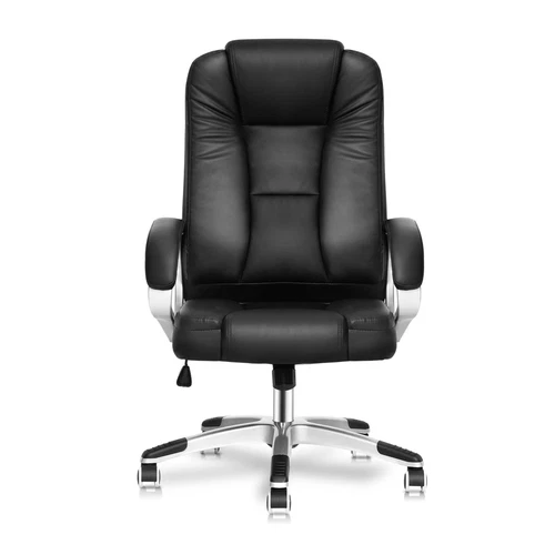 Ergonomic Executive Office Chair with Wheels, 45" Tall Rolling Leather Comput...