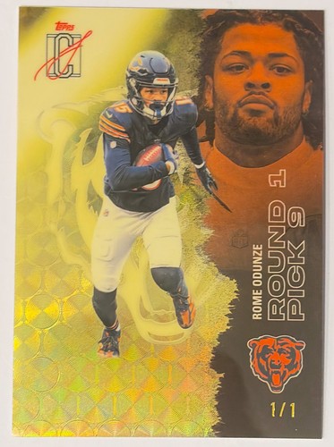 2025 Topps Signature Class Football Rome Odunze SUPERFRACTOR 1/1 Bears #10