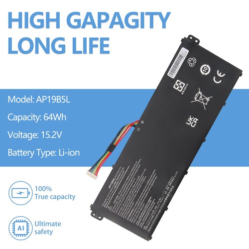 AP19B5L Akku für Acer Aspire 5 A515-43 A515-52G Swift 3 SF314-42 Vero AV15-51 - Afbeelding 2 van 8