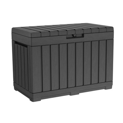 50 Gallon Resin Deck Box-Organization and Storage for Patio Cushions, Throw Pill