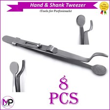8Pcs Head and Shank Tweezers Jewelers Ring  Setting Holding Jewelry Soldering