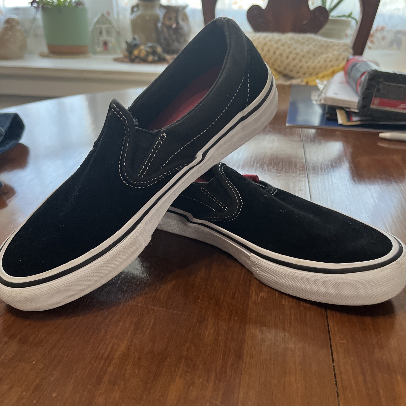 SAOLA Scarpe da skate Vans Slip On Pro Ultracush da uomo 5 5 nere scamosciate Duracap suola waffle