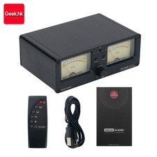 VU3 2-In-2-Out Audio Power Amplifier 100Wx2 Speaker Switcher with Dual VU Meter
