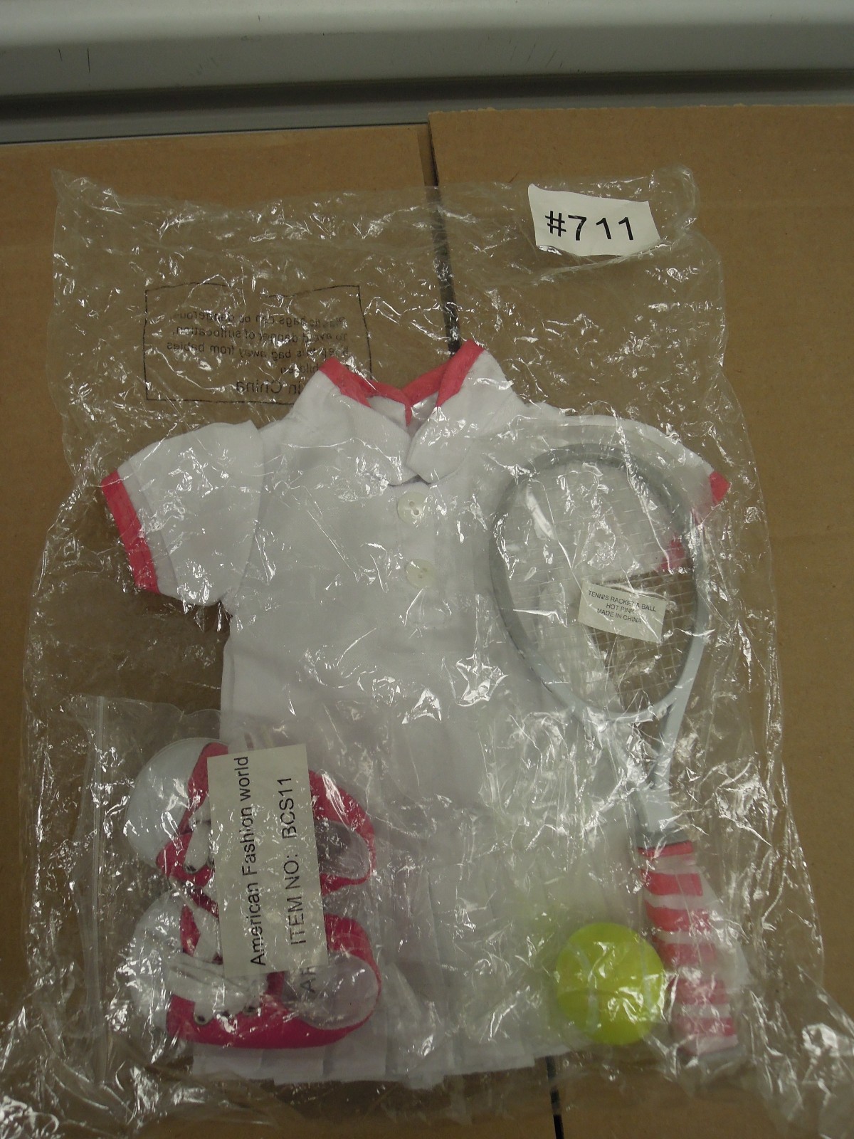 American Fashion World 4 Piece Tennis Girl Outfit Designed f