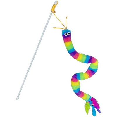 #ad Vibrant Life Rainbow Wand Cat Toy with Feather and Bell 1 Pack $6.60