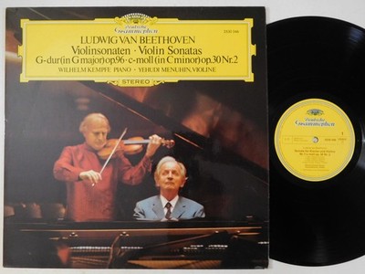 MENUHIN KEMPFF Beethoven Violin Piano Sonata G Major C Minor DG LP 2530 346 NM