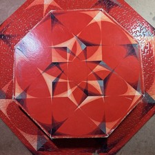 Vintage 1968 Springbok Hypothetical Hypercube Red Okta Puzzle ABSTRACT Missing 1