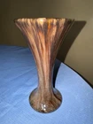 Brush McCoy Vintage Art Pottery Onyx Brown Orange Drip Glaze 6.25" Vase 048
