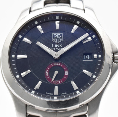 【EXC+5】TAG HEUER Link Tiger Woods WJ2110 Small seconds Automatic Men's Watch