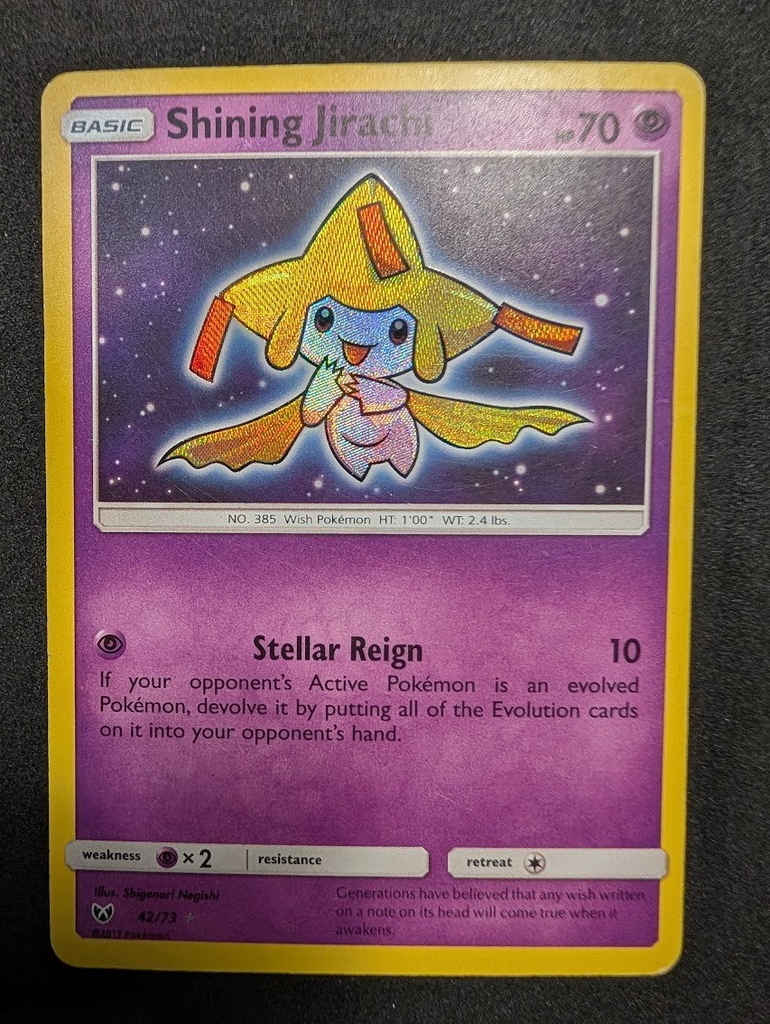 Shining Jirachi 42/73 HP Shining Legends Basic Holo Rare Pokemon Card TCG 2017