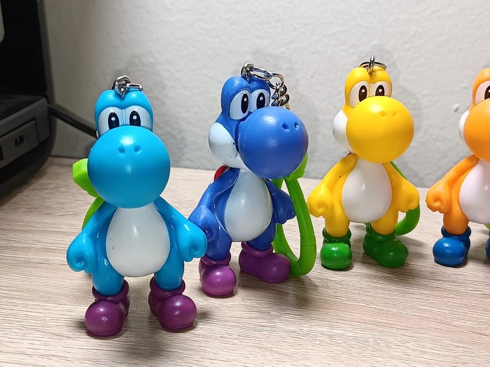 *FREE SHIP* ALL 9 YOSHI BackPack Buddies Clip Super Mario White Orange Pink Red - Image 2 of 4