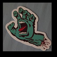 Santa Cruz Screaming Hand Cartoon Sticker Decal for Skateboarding