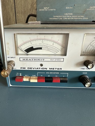 Heathkit Model IM-4180 FM Deviation Meter Untested As-Is - Picture 3 of 6