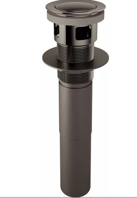 Brizo RP81628BNX Push Button Pop-Up Drain With Overflow Brilliance Black Onyx