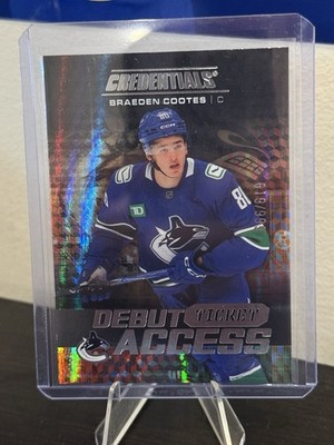 25-26 Braeden Cootes Debut Ticket Access /999 UD Credentials