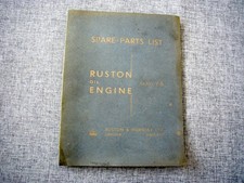 Ruston Hornsby Class YB Oil Engine factory Spare Parts manual, 1955, excellent