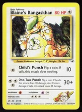 Gym Heroes Blaine's Kangaskhan 36/132 Uncommon Pokemon Unlimited HP on eBay