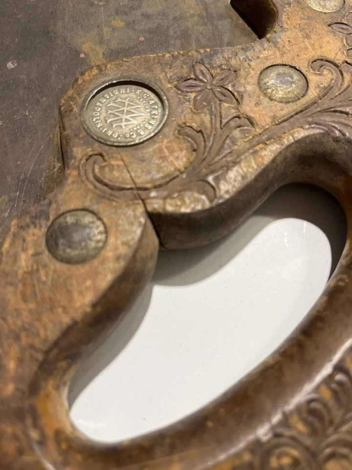 Vintage E C Atkins & Co 26 1/2” Crosscut Skewback Flower Handle 10 PPI - Image 4 of 4