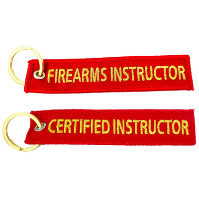 BL14-020 FIREARMS INSTRUCTOR keychain LUGGAGE TAG CERTIFIED INSTRUCTOR