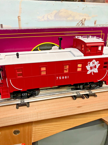 MTH #20-91580 CALIBRE O CANADIENSE NACIONAL OFFSET ACERO FURGÓN DE COLA #75961 NUEVO EN CAJA | Zustand: New