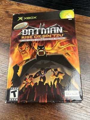 Batman Rise of Sin Tzu Xbox Game with Figure   Special Edition New Batgirl  