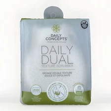 Daily Concepts Daily Dual Texture Scrubber Body Sponge Vegan Biodegradable New