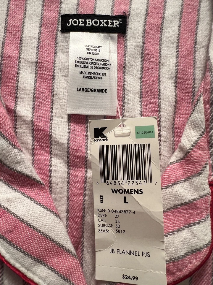 Y2K Vintage JOE BOXER Pajamas Set PJs Lounge Sleepwear Flannel NWT Kmart - Image 3 of 4