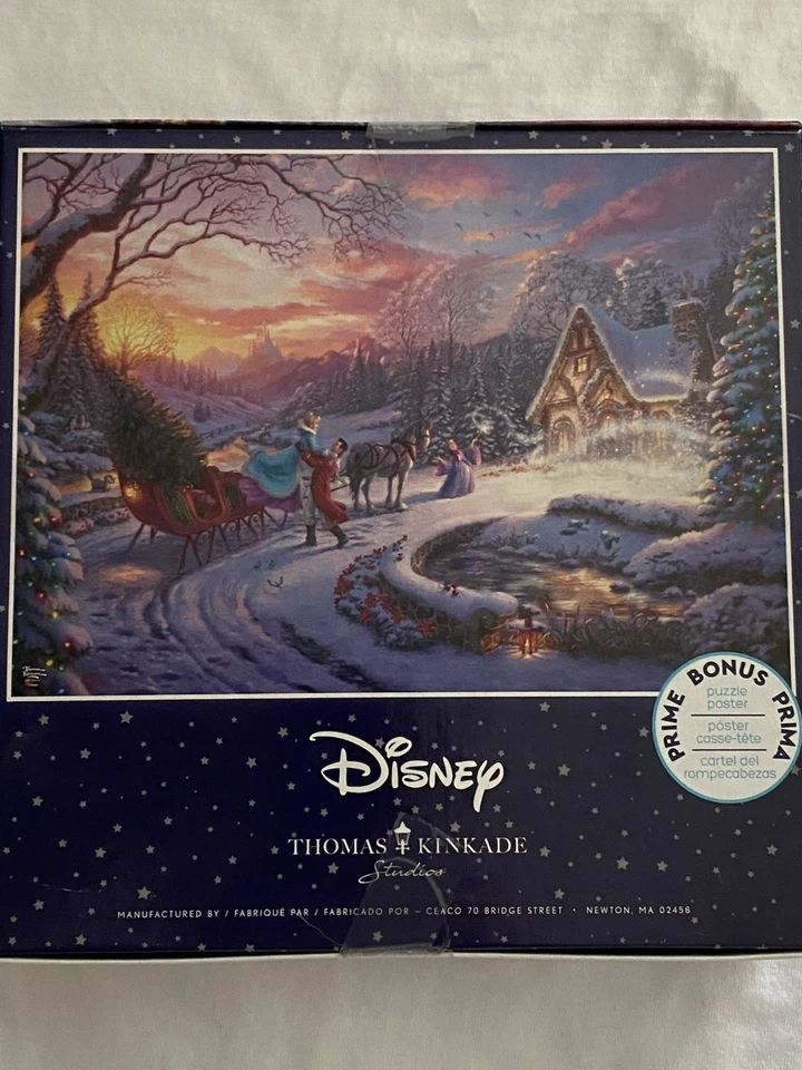 Thomas Kinkade Cinderella Puzzle 1000 Piece. Winter Scene Christmas - Image 2 of 4