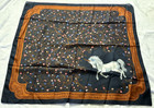 Vintage (1990) Avon Navy Blue Magical Unicorn Scarf Created in Italy 31" x 31" — photo 4