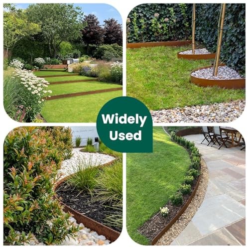 Corten Steel Edging Steel Landscape Edging Garden Bed Metal Border Edge Rusted - Picture 4 of 6