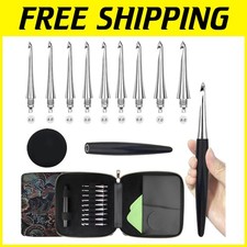 Ergonomic Crochet Hooks Set with Interchangeable Heads