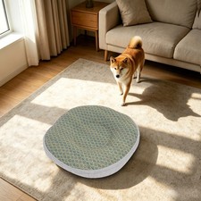 50*50*10 cm Double-Sided Pet Bed Soft & Relaxing Dog Bed W/ Natural Rush Grass
