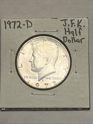 1972-D Denver Kennedy Half Dollar US 50c Coin Gem BU UNC Uncirculated