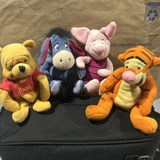 Disney Winnie the Pooh Set/Four Character Plush Bean Bag Friends
