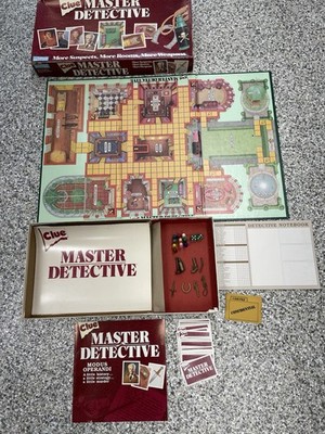 1988 Parker Brothers Clue: Master Detective Board Game 100% Complete