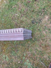 Antique Old  Brass Fireplace Fire Fender Unpolished Original  48 X 11 Inches 