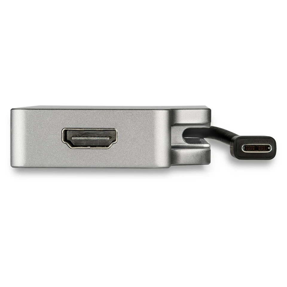 STARTECH 4IN1 USB C VIDEO ADAPTER SPACE GRAY 4K 60HZ PART#CDPVDHDMDP2G - Image 3 of 4