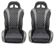 Black/Grey Carbon Diamond Stitched 2016+ YXZ 1000  Seats (Set of 2)