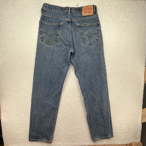 Vintage Levis 550 Jeans Mens 32x34 Relaxed Tapered Fit Blue Denim Zip Fly 90s - Picture 7 of 16
