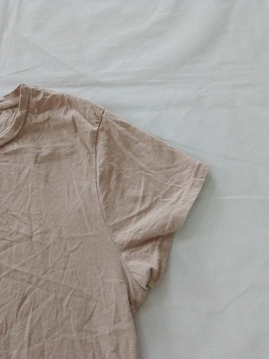 Ladies T-shirt Primark Size XS Short Sleeve Crew Neck Basic Beige 24182 View 2