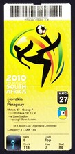 2010 World Cup PARAGUAY v SLOVAKIA *VG Condition Ticket*