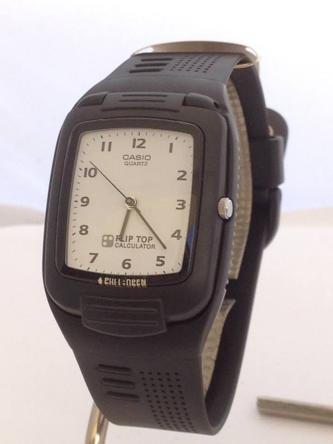 casio flip top calculator watch