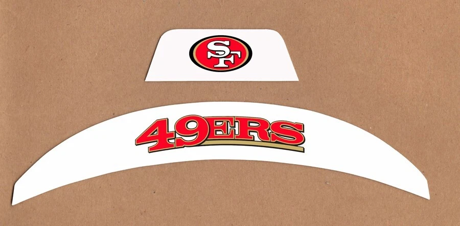 3M NOS Full Size San Francisco 49ers Riddell SpeedFlex Helmet Bumper Decals 20mil