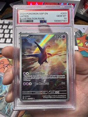 2024 POKEMON SSP EN-SURGING SPARKS ILLUSTRATION RARE #203 LATIOS PSA 10