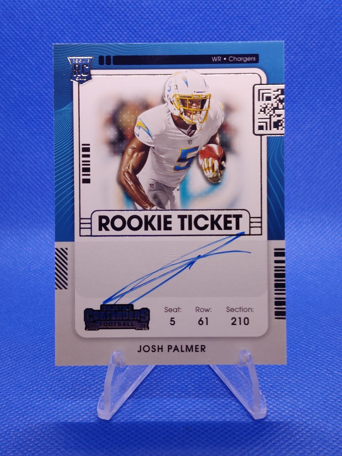 🔵 2021 Panini Contenders JOSH PALMER Rookie Ticket Auto RC #124 Bills 🦬